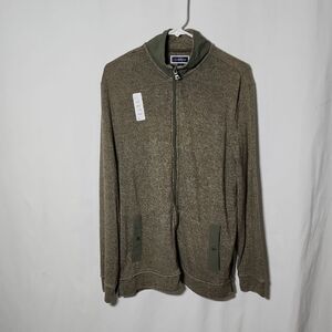 Club Room Men's Green Zip-Up Sweater